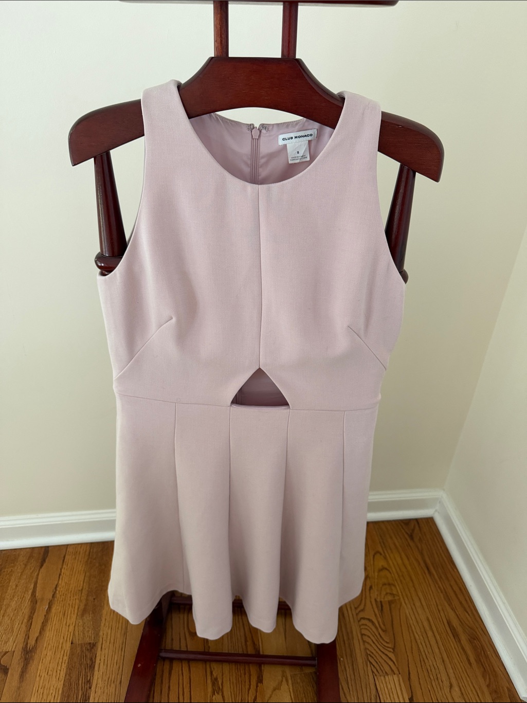 Club Monaco Light Pink Sleeveless Cutout Skater Dress